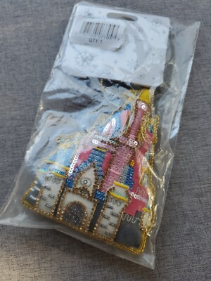 Disney World Cinderella Castle Beaded Ornament 2024 NEW