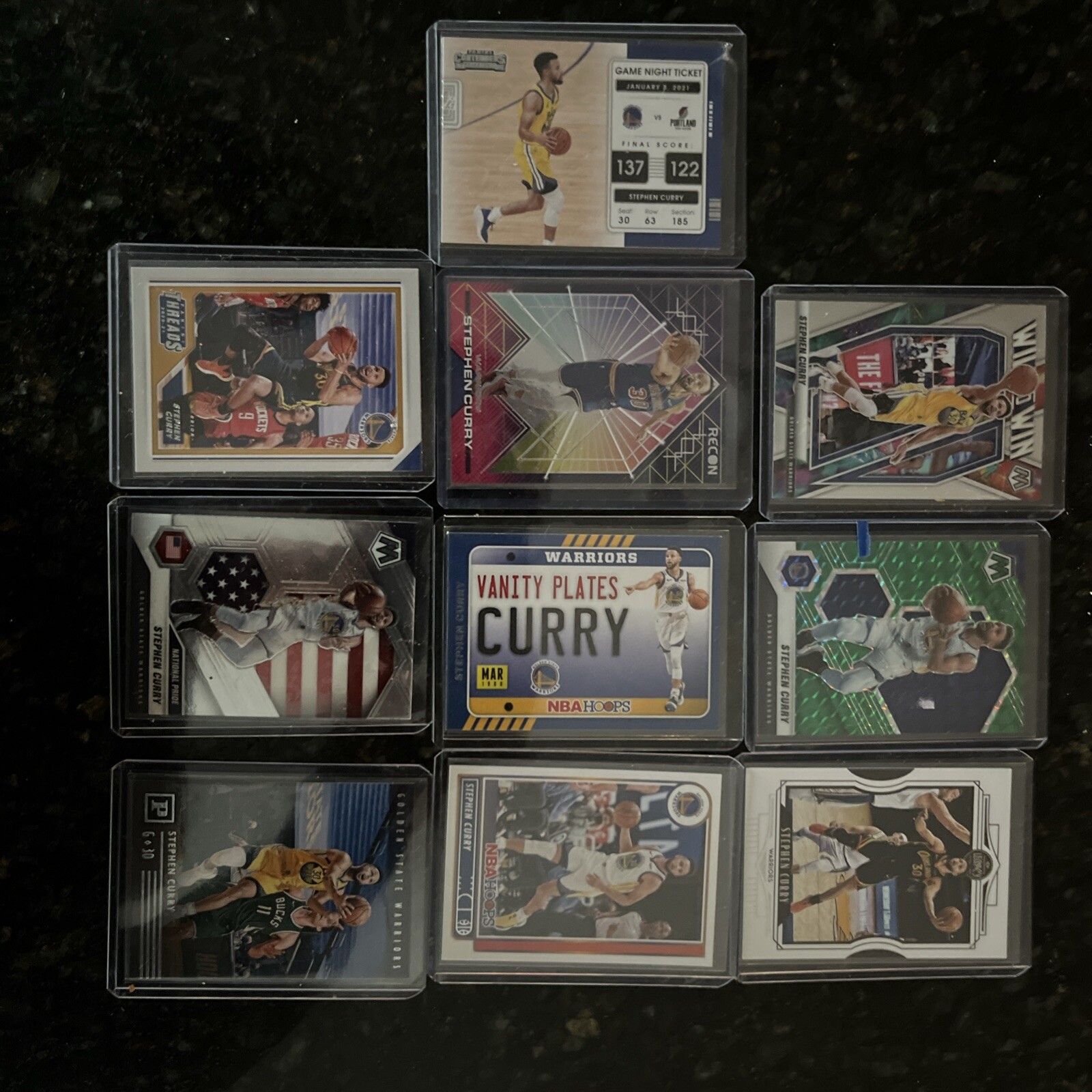 Stephen Curry Golden State Warriors 10 Card Lot!    Check Comps.    Great Deal!
