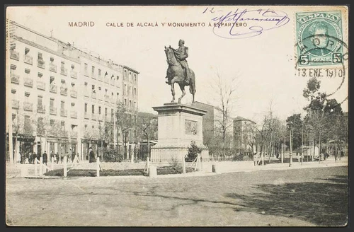 Madrid. MADRID. Calle de Alcalá y monumento a Espartero.