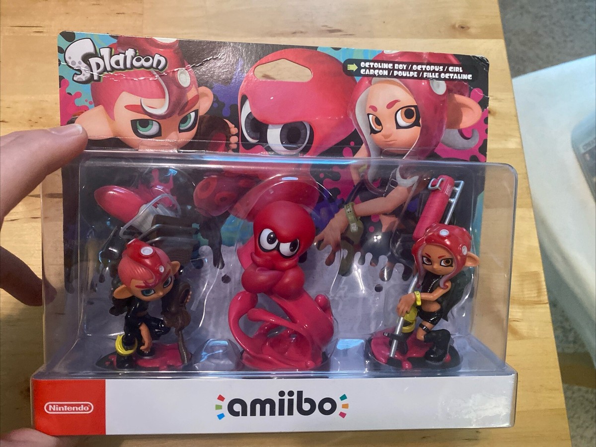 Octoling Triple Pack Octoling Boy + Octopus + Girl Amiibo Octoling Triple Pack Octoling Boy + Octopus + Girl Amiibo