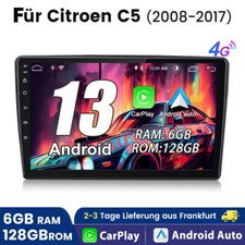 6+128G Carplay Autoradio Für Citroen C5 2008-2016 Android 14 GPS Navi WIFI 4G BT