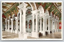 Detroit Pub~Washington DC~Second Floor @ Library Of Congress~Vintage Postcard