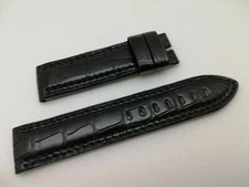 JAEGER LECOULTRE WATCH BLACK CROCO STRAP 22 X 22 MM (NOS & 100% ORIGINAL)