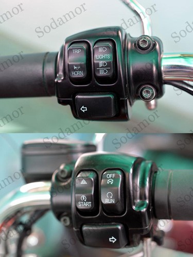 Motorbike Hand Control Switch Cover Housing Button Cap Fit For Harley Sportster - Picture 9 of 14