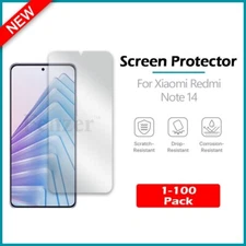 1-100 LOT LCD Clear HD Screen Protector for Android Phone Xiaomi Redmi Note 14