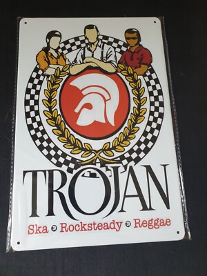 Trojan Records People Metal Sign Plaque Ska/Mods Poster Retro
