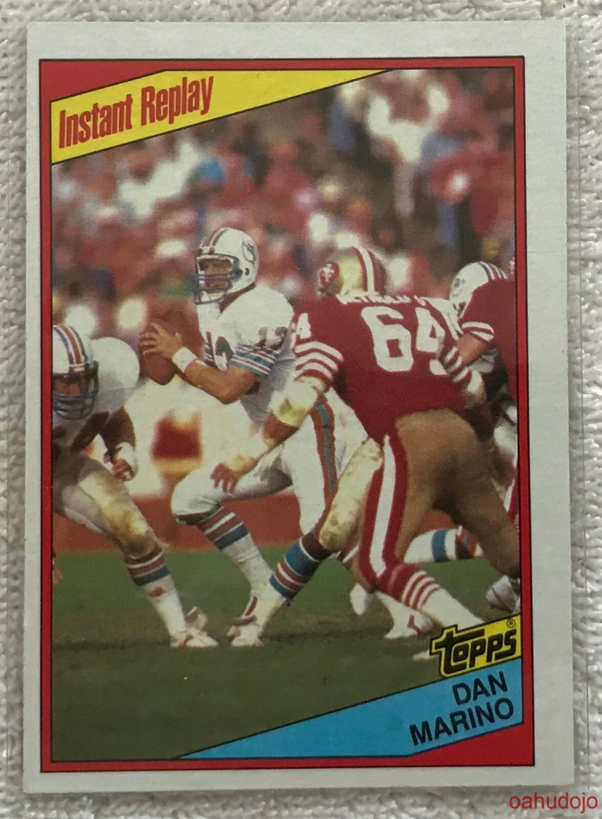 1984 Topps DAN MARINO #124 Instant Replay Near Mint Off-Centered