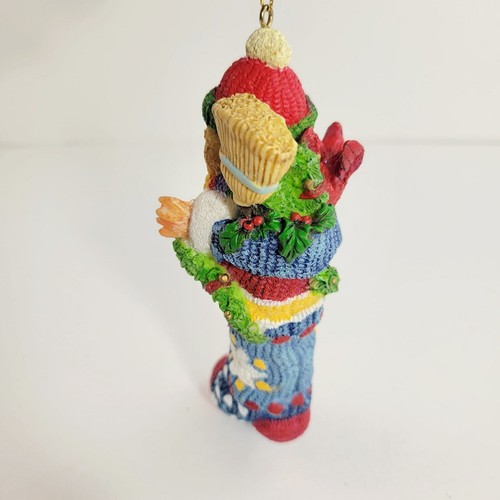 Medias de muñeco de nieve XL vintage adorno de Navidad - Imagen 2 de 3