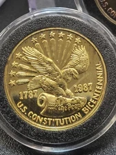 1987 Constitution Commemorative Guild 200 Year Anniversary Silver Set 