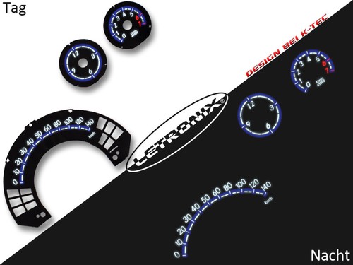 LETRONIX Plasma Tacho Tachoscheiben EL-Dash Smart For-Two 0-140km/h 7000U/min # - 第 1/1 張圖片