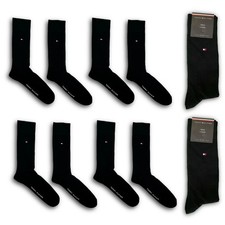 Image of Tommy Hilfiger Genuine Mens Classic Cotton Blend Socks | Black, UK 9-11, 4 Pairs