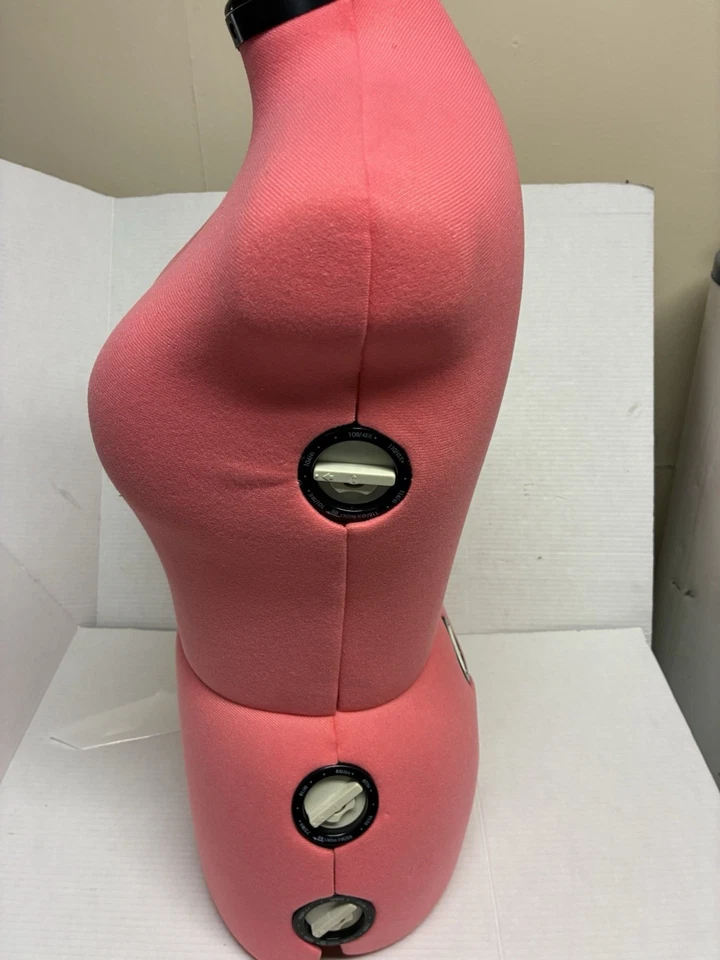 Female Fabric Dress Form 13 Dials Adjustable Mannequin with Stand Watermelon - Image 3 of 4