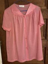 Vintage Vanity Fair Pink Pajama Set Top Pants Size Medium