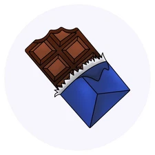 24 x 'Bar Of Chocolate' Stickers (SK00016806)