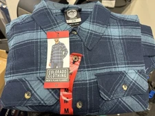Colorado Clothing Men's Plaid Flannel Shirt, Blue, Size M