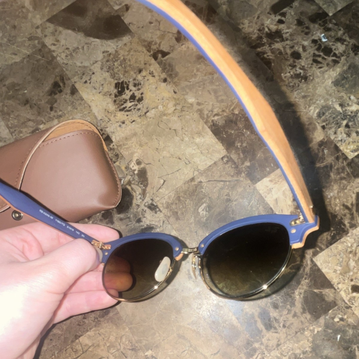 Ray-Ban Clubmaster Classic Lightweight Brown Frame Blue 