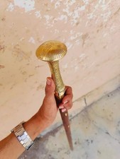 New Designer Brass handle Wooden Walking Stick Vintage style Cane For Gifting