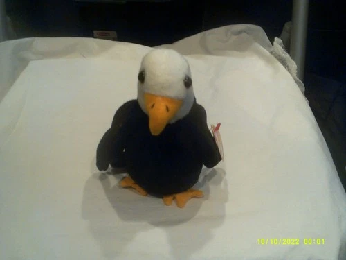 Vtg. Ty Beanie Baby-Baldy the Eagle-org tags-DOB 2/17/1996