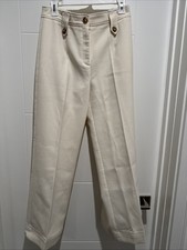 Sezane Light Beige Cream Pants 38