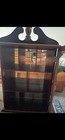 Brown Vintage/Retro Wood & Glass Freestanding 2-Door Display Cabinet 20x15x30 — photo 2