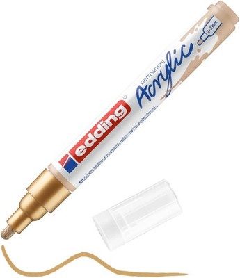 edding 5100 Acrylmarker medium gold 1 Acrylstift wasserfest Acryl Farben