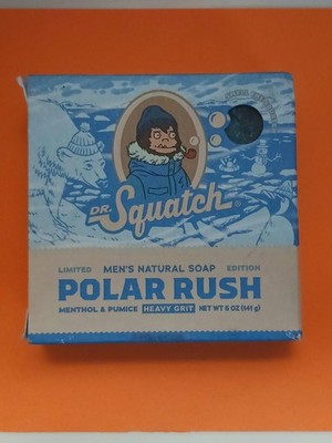 Dr. Squatch Limited Edition Polar Rush Heavy Grit Bar Soap 5oz   New