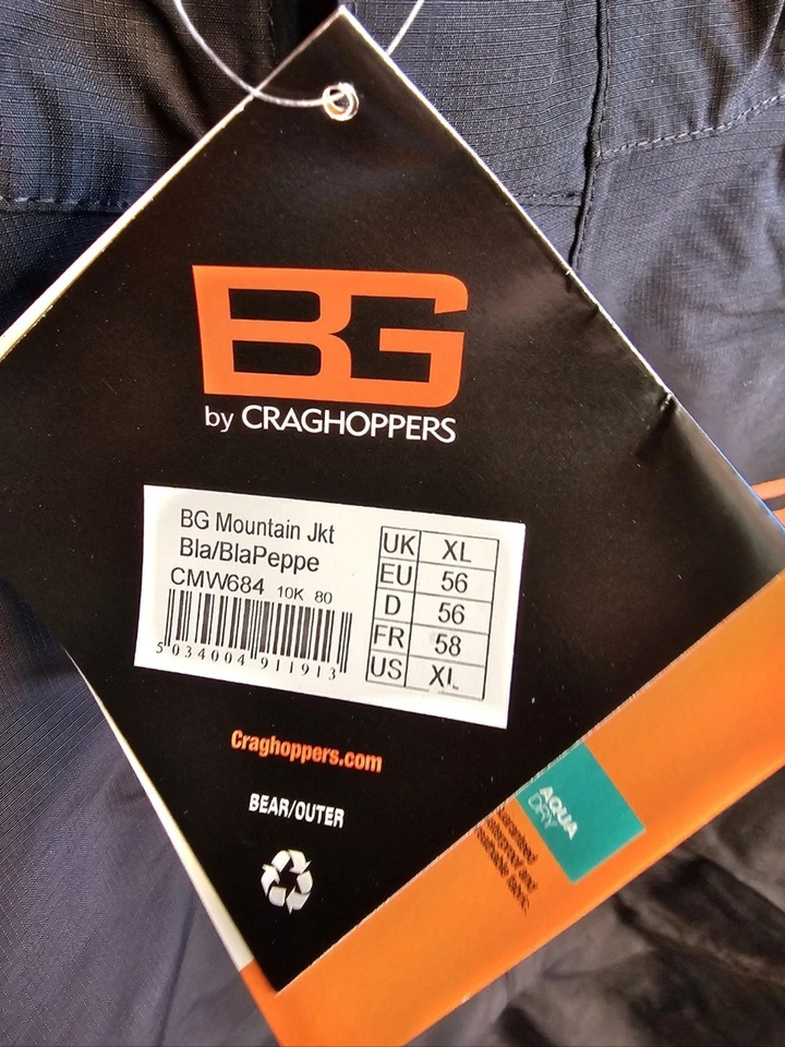 Chaqueta de montaña Bear Grylls XL para hombre nueva con etiquetas (O.O.S en todas partes) Foto 4 de 4