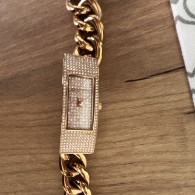 Michael Kors Damen Armbanduhr Quarz Edelstahl Gold Silber rechteckig MK3513 Box