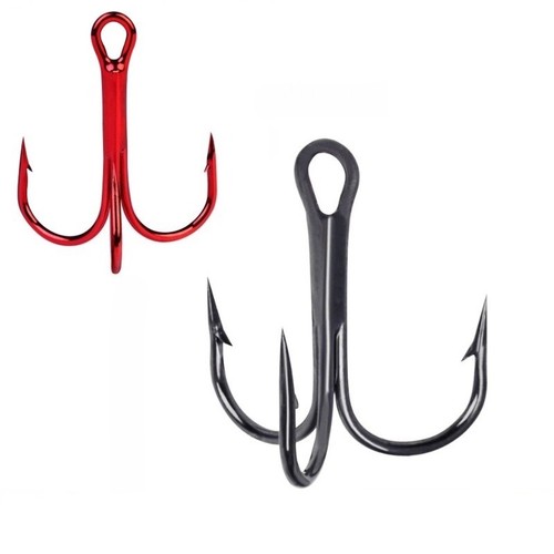 100PCS Carbon Steel Fishing Hook Sharp Treble Hooks Size 2 4 6 8 10 12 1.0 - Afbeelding 24 van 25
