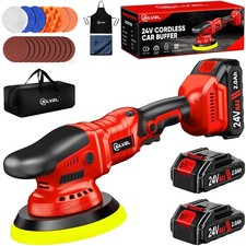 Cordless Car Buffer Polisher Kit 2 Batteries 6 Speed 5 Inch Waxer 2800-5800 Cordless Car Buffer Polisher Kit 2 Batteries 6 Speed 5 Inch Waxer 2800-5800