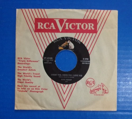 ELVIS PRESLEY - I Want You, I Need You, I Love You / My Baby Left Me (47-6540)