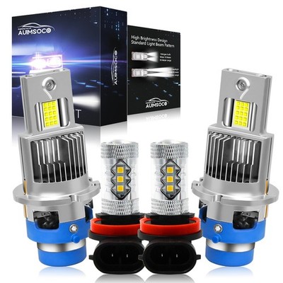 For Lexus ES350 2007-2015 4pcs D4S H11 LED Headlight High Low Beam Fog Light