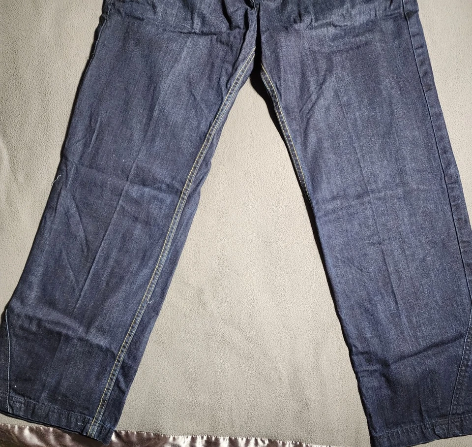 Red Ape Jeans Mens Size 34 Blue Denim Straight Y2K Embroidered Back Logo Cotton - Image 3 of 4