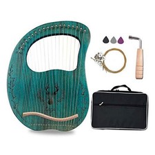 Lyre Harp, 19 Metal Strings Maple Saddle Mahogany Body Lyra Harp with Bag key
