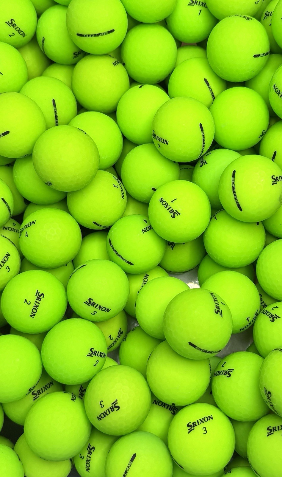 48 Srixon Soft Feel Matte Green Golf Balls 5/4A *free Shipping*