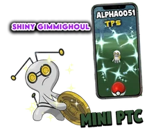 Pokemon Shiny Gimmighoul - No background (can evolve) - Mini P T C 80k