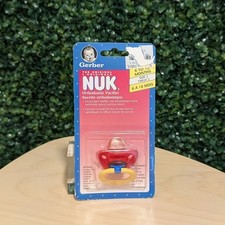 Gerber Orthodonic Pacifier, VINTAGE 1997 Red/Yellow Size2 HTF Rare