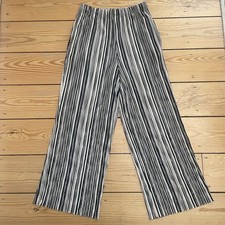 TOPSHOP cropped lightweight stretch Trousers Size 6 elasticated waist pockets