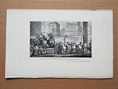 The Age Horse Drawn Cart, 1828, Brighton - Antique Print - 1906 (Sel Ref A3)