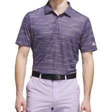 Adidas Golf Men's Ultimate365 Mesh Glimmer Print Polo Shirt - Moisture-Wicking