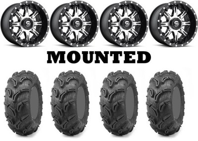 Kit 4 Maxxis Zilla Tires 27x10-14 on Fuel Nutz Machined D541 Wheels IRS