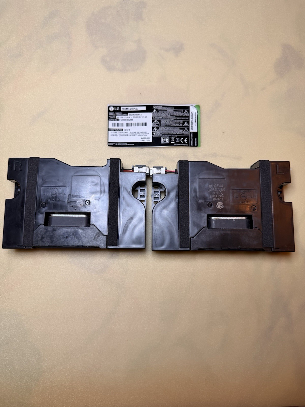 LG altoparlanti model 50UM7450PLA