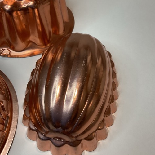 Jello Molds. Copper. Set Of 5. Not Matching. Crab, Mellon, Star, Ring, Tower - Picture 10 of 18