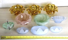 Bagley Art Deco Glas Konvolut - eine Sammlung von 10 St&uuml;ck - verschiedene