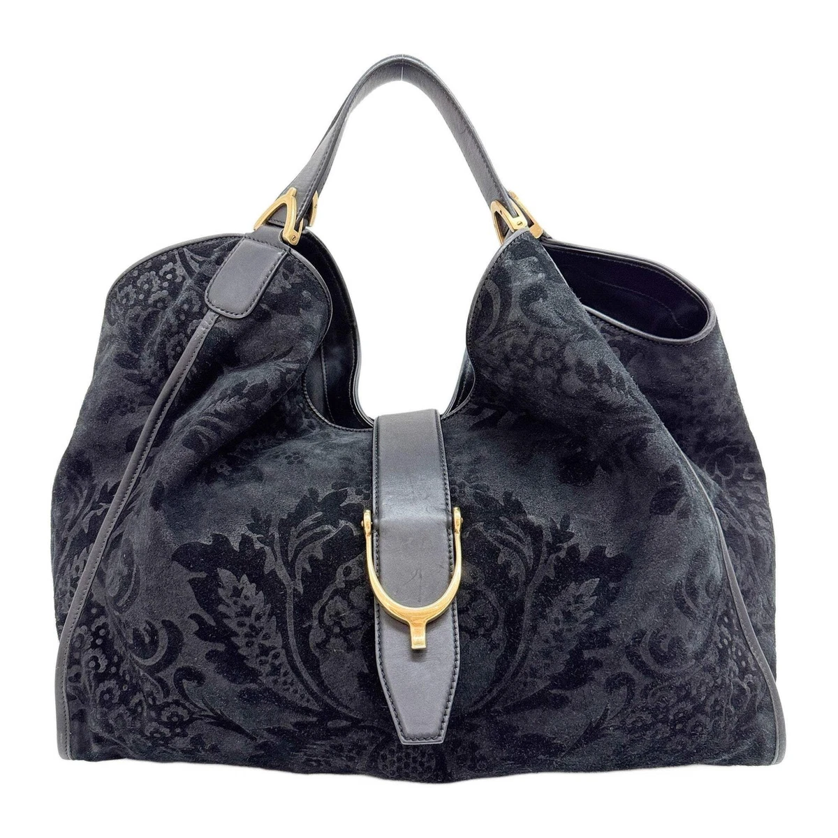 バッグ Gucci Black Suede Leather Shoulder Bag Gucci Black Suede Exterior Bags & Handbags for Women for sale | eBay