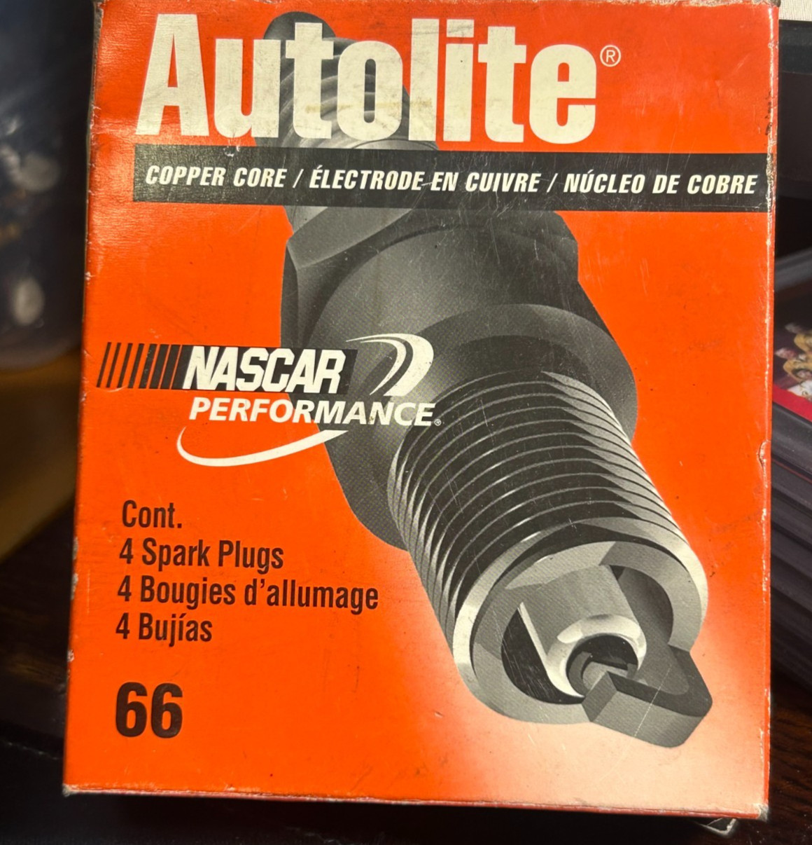 NEW Box of 4 Autolite Copper Core Spark Plugs #66