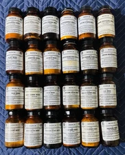 24 Vintage 1930’s Merck Pharmaceutical Apothecary Bottles