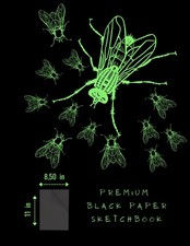 Premium Black Paper Sketchbook   110 Pages, 8.5x11    Ideal for Gel Pens, Metall