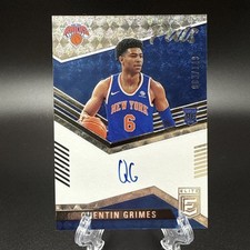 Quentin Grimes 2021-22 Donruss Elite Pen Pals Auto ON CARD Rookie RC /149 Blue