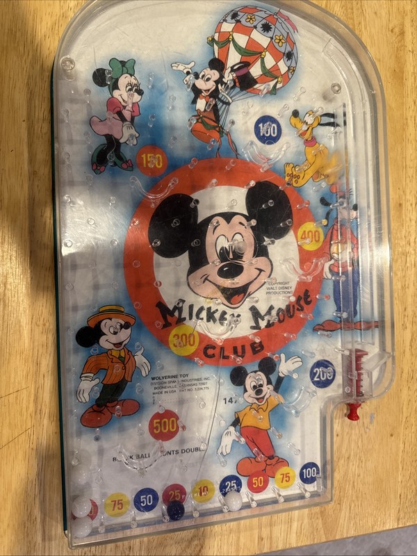 mickey mouse pinball game Disney Vintage